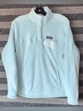 Patagonia Baby Blue Women’s Sherpa Fleece Pullover Medium EUC